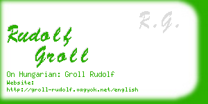 rudolf groll business card